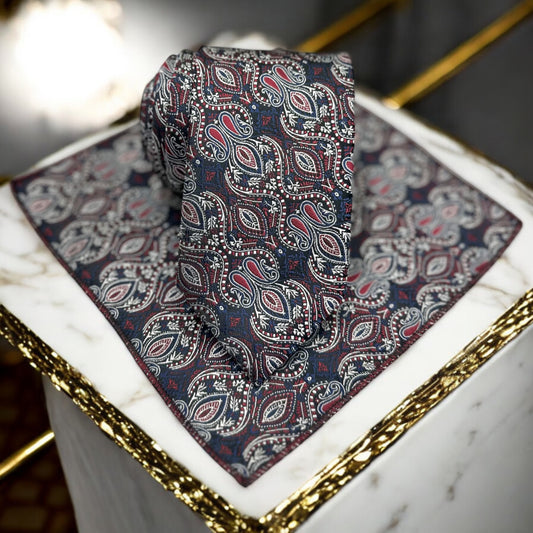 Vintage Patterned with Unique Colors Mixture- Istanbul Fashion Tie - Classic Wide