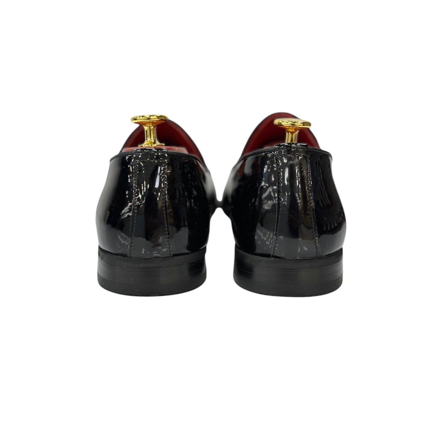 Black Istanbul Fashion by Raad Red Bottom Shoes With Unique Velvet on Leather Mix-1529