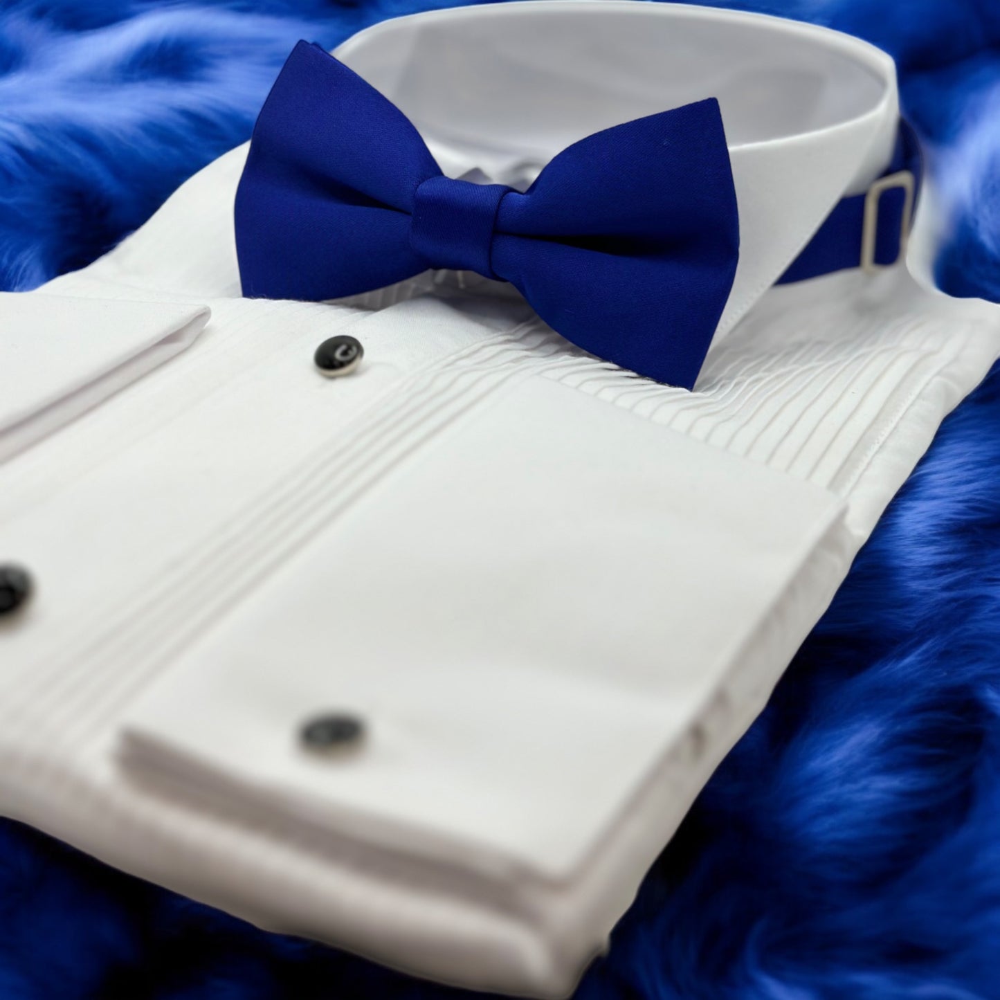 Royal Blue Satin  Tie with Adjustable Strap