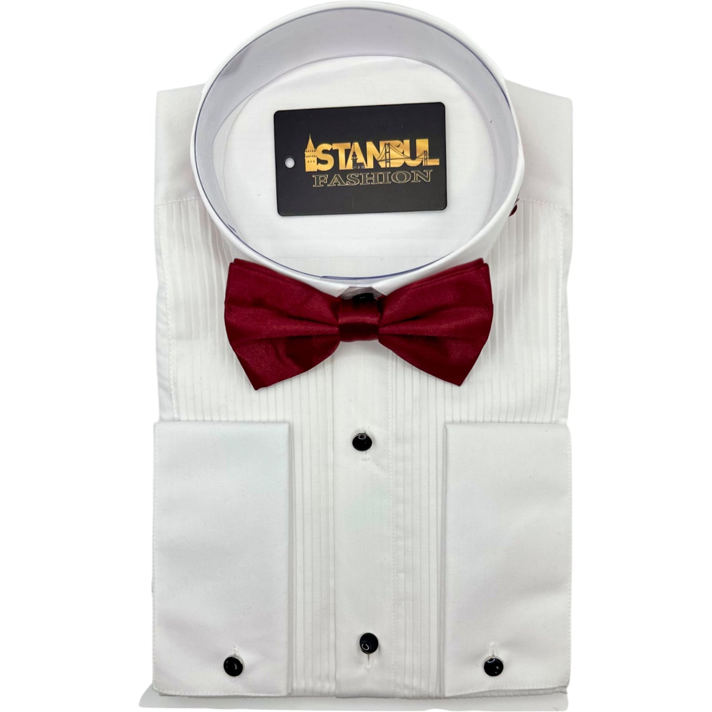 Wine Red Satin  Tie with Adjustable Strap