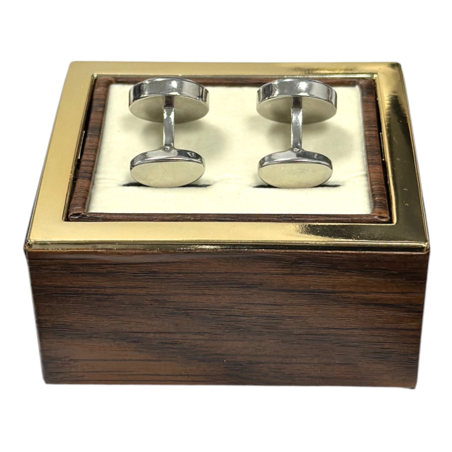Round Shaped Silver and Black Interior  - Istanbul Fashion Cufflinks - 49