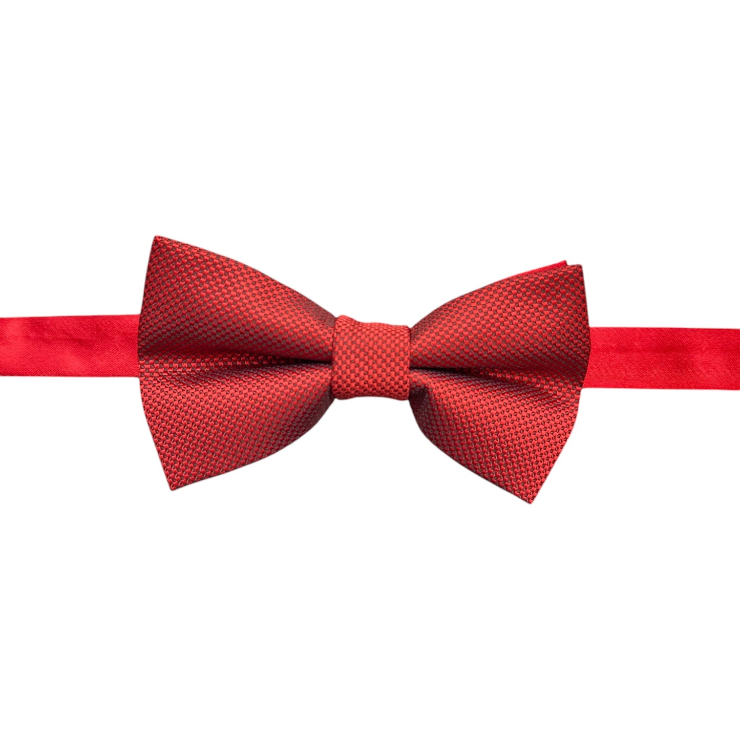 Hot Red Tie with Adjustable Strap - Reversible