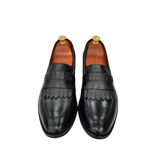 Black Istanbul Fashion by Raad Red Bottom Leather Shoes With Classy Detailing-3045
