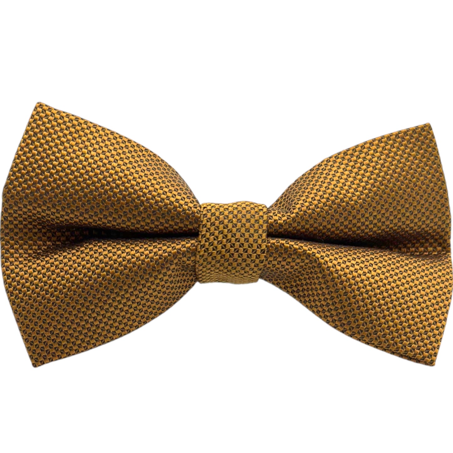 Contrasted Light and Dark Gold  Satin Tie with Adjustable Strap - Reversible