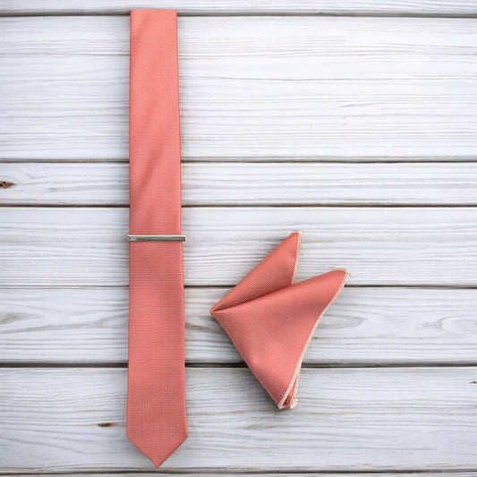 Pure Peach - Istanbul Fashion  Tie, Textured Fabric