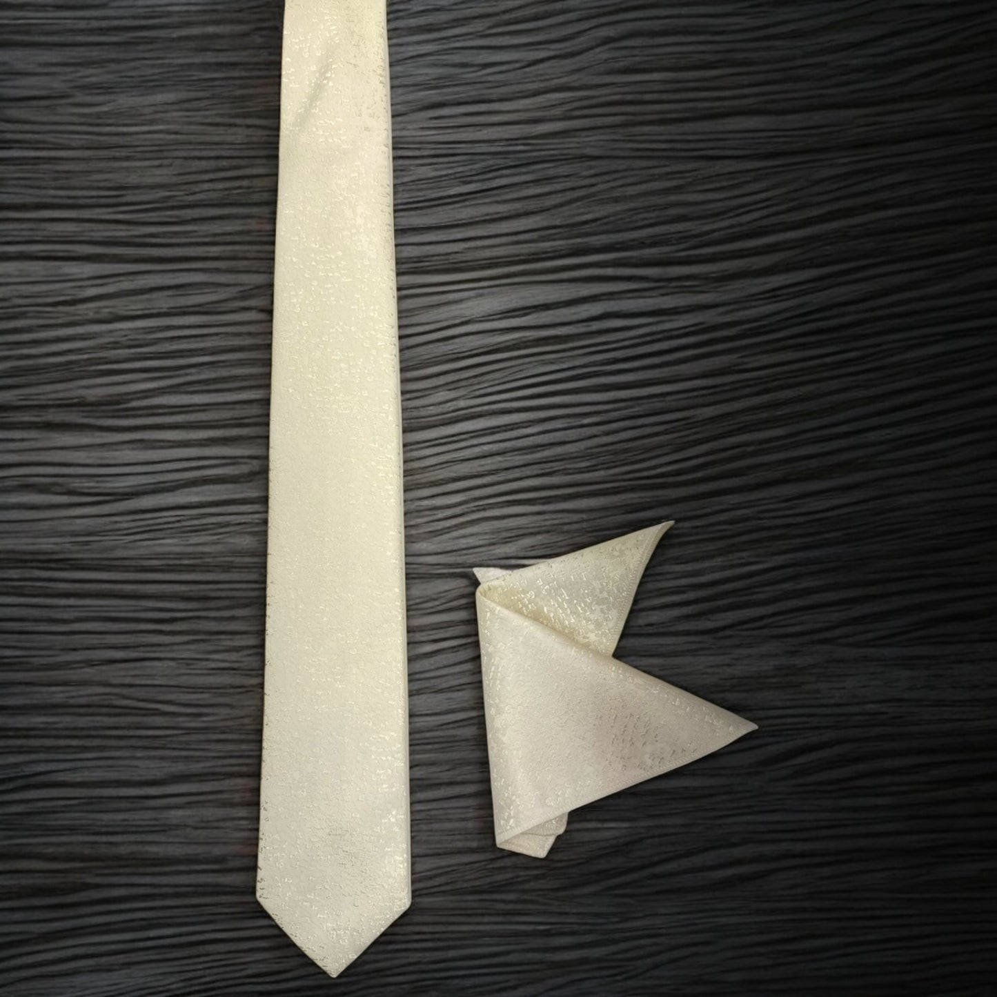Creamy White with Shiny Drops -Istanbul Fashion  Tie - Classic Wide
