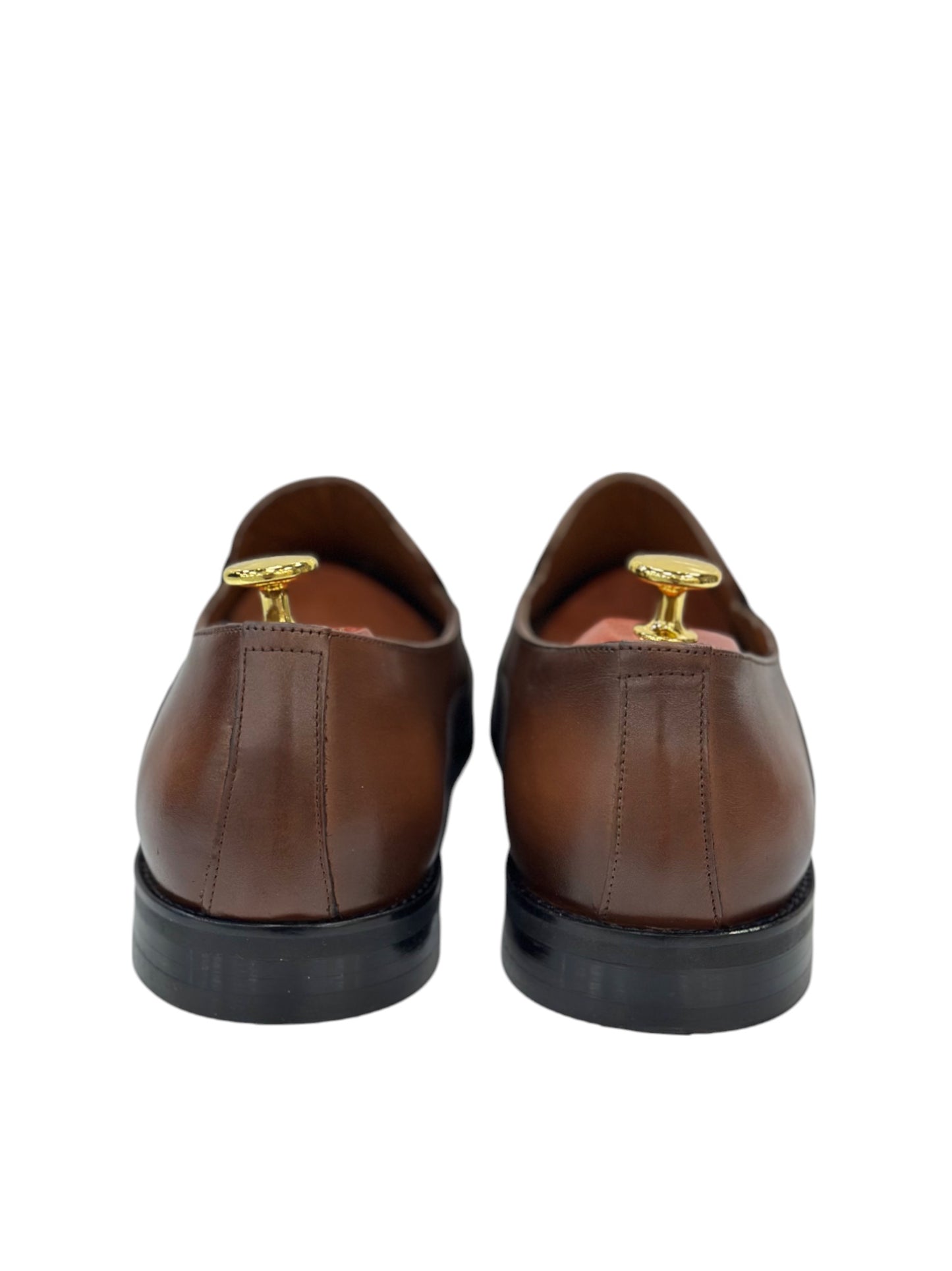 Brown Istanbul Fashion by Raad Red Bottom Shoes With Combination of Mat and Glossy Finish-603