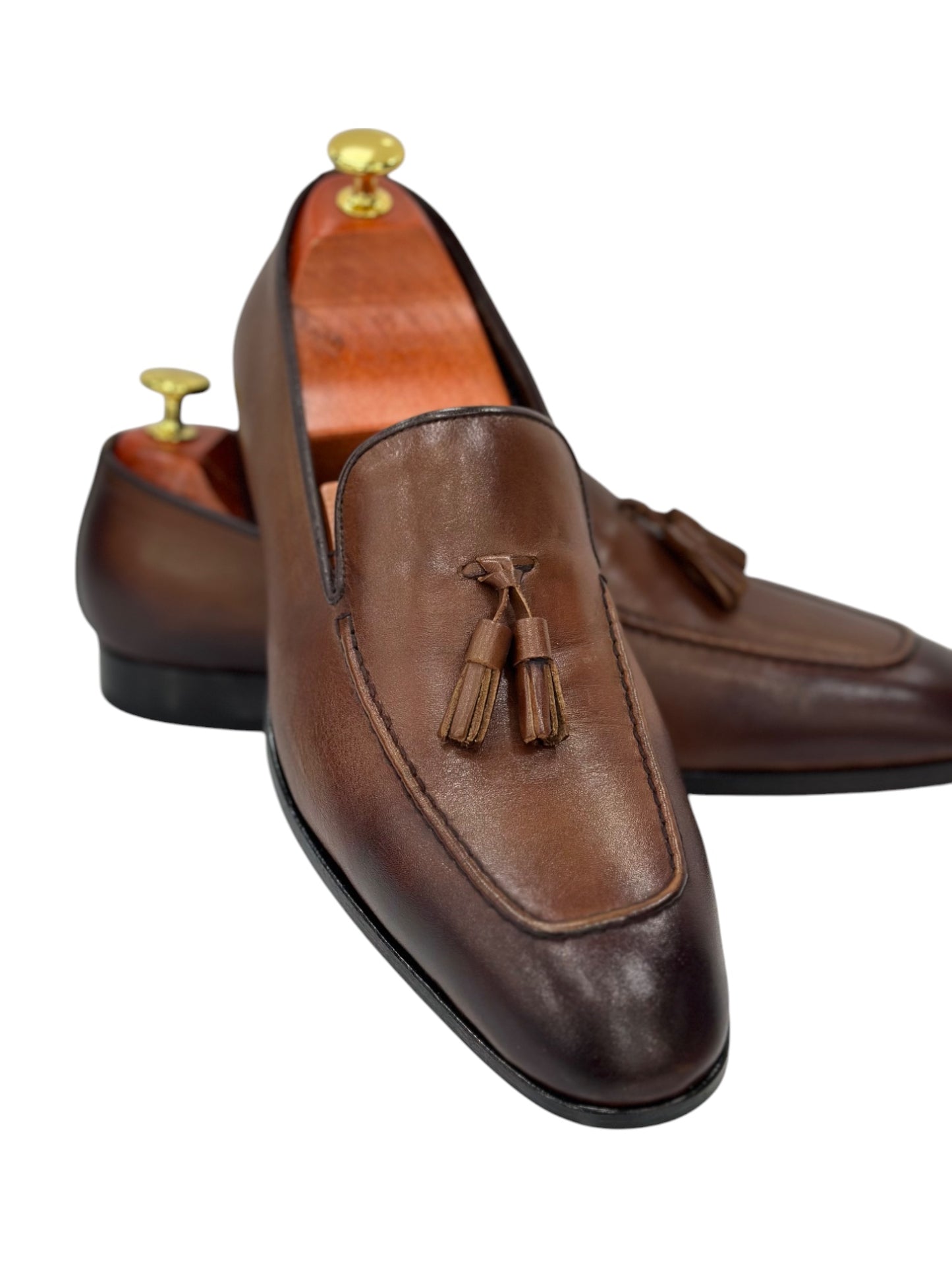 Brown-Dress Shoes-With Chic Details in the Middle -4409