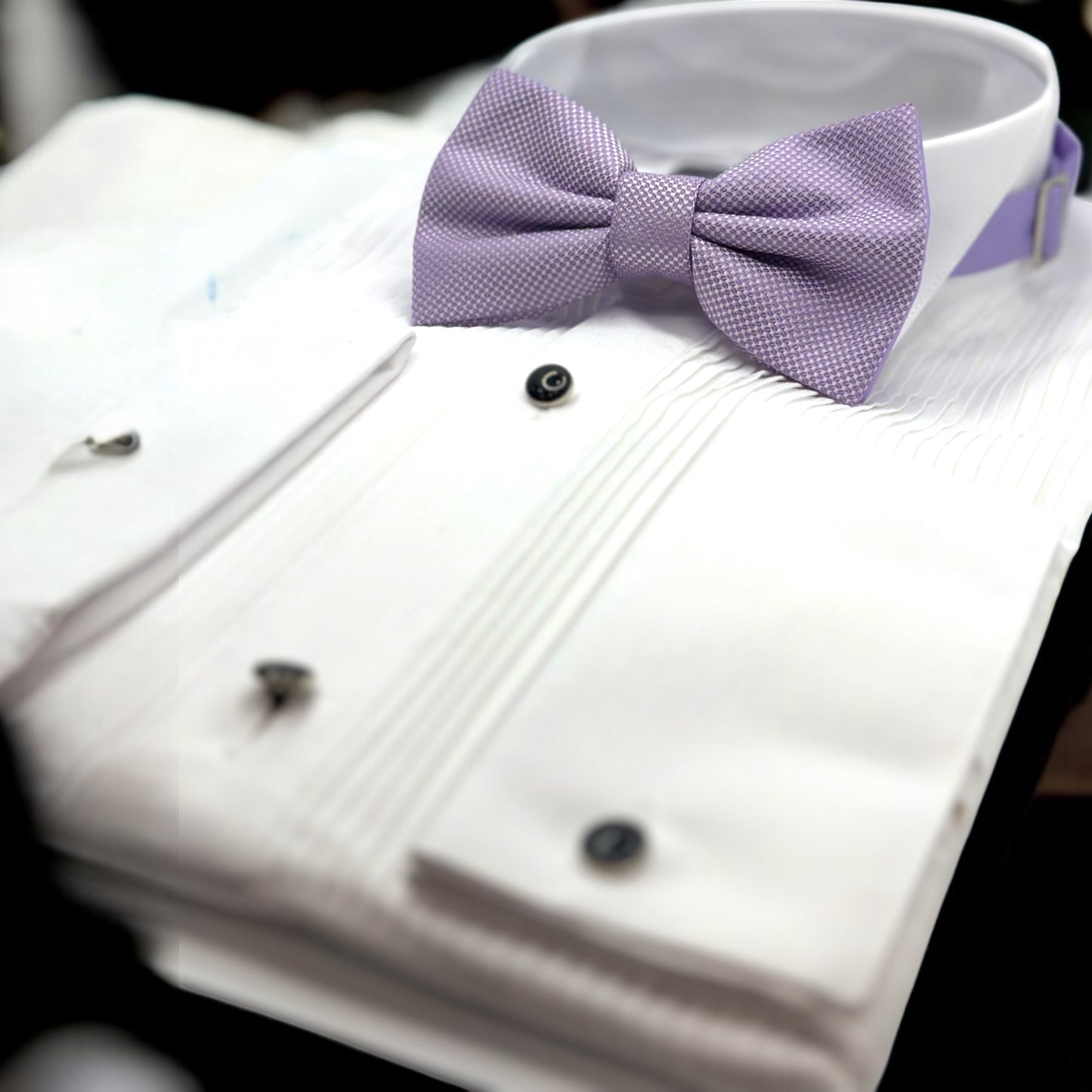 Reversible Lilac Purple Tie with Adjustable Strap