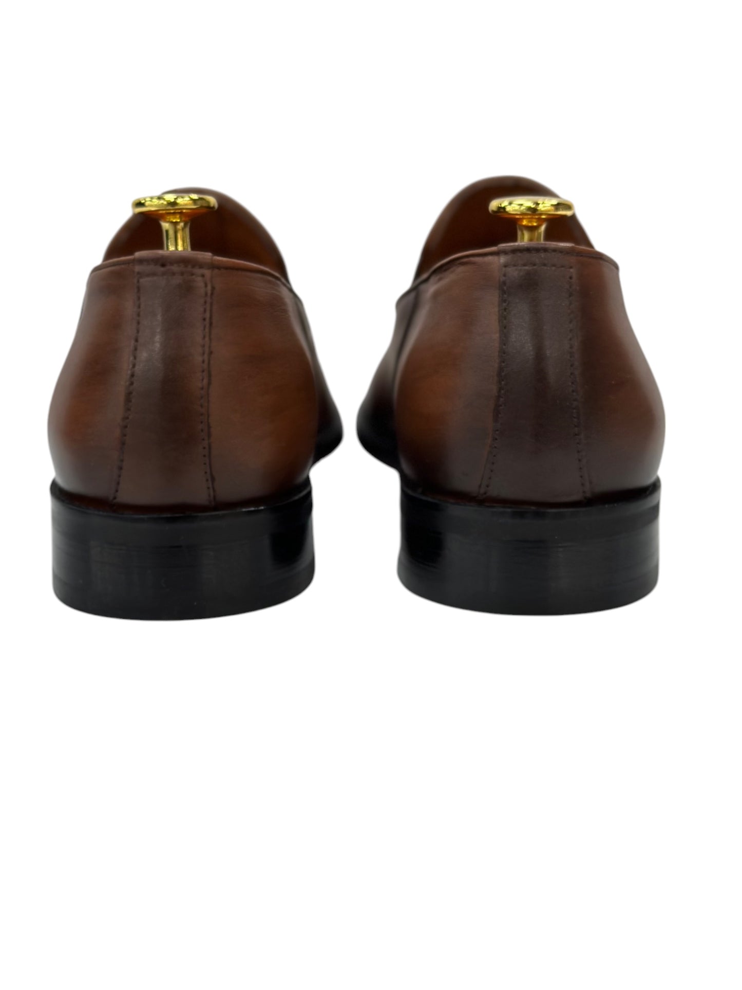 Brown Istanbul Fashion by Raad Red Bottom Shoes with Combination of Textured and Solid Leather-514